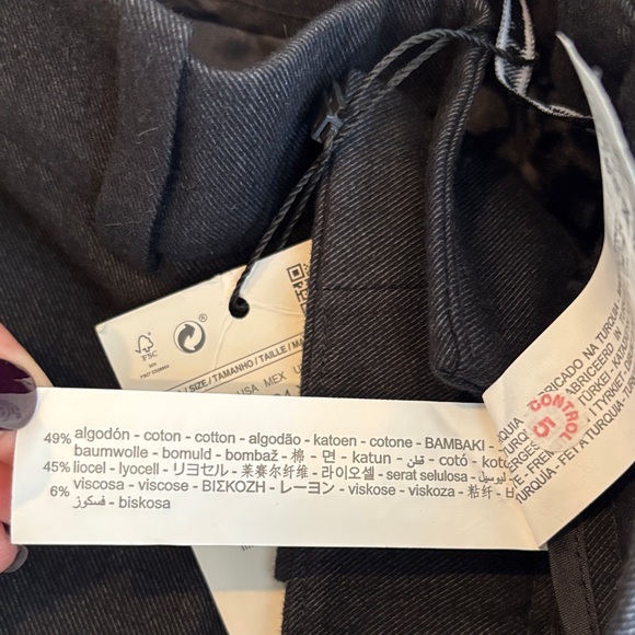 NWT Zara Charcoal Tailored Trousers - Picture 8 of 16